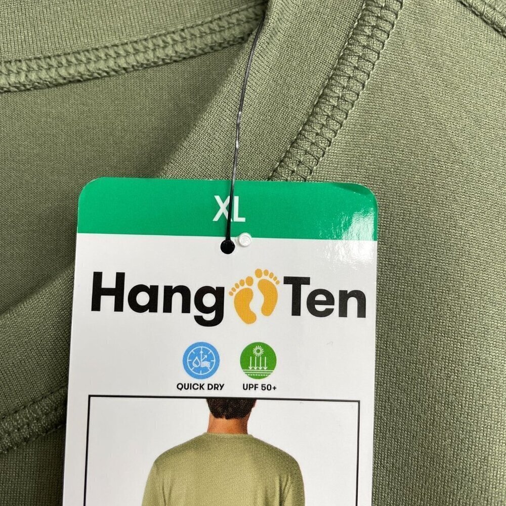 NEW Hang Ten Men's XL UV Protection Long Sleeve Tee Green - Picture 9 of 10